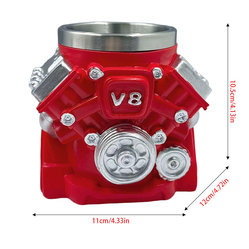 Tasse im V6 Motor Design Karnz