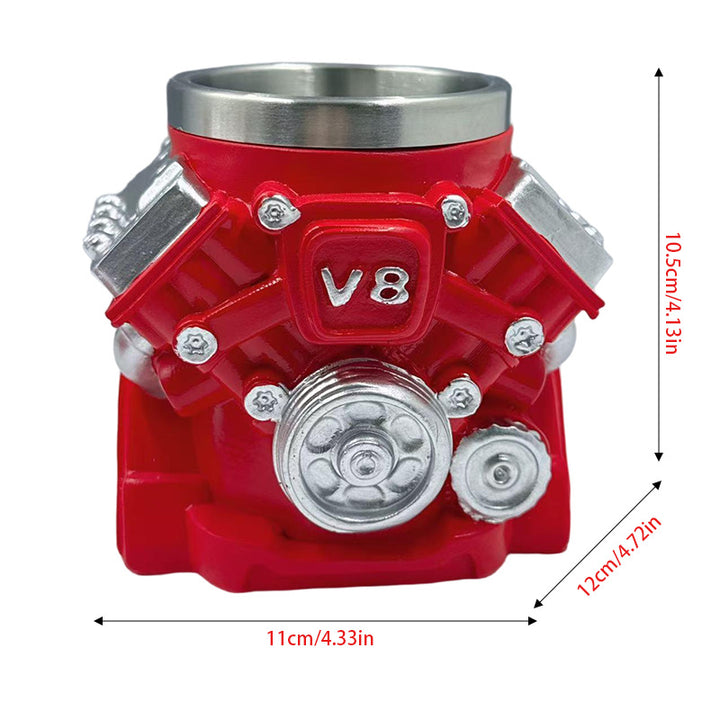 Tasse im V6 Motor Design Karnz