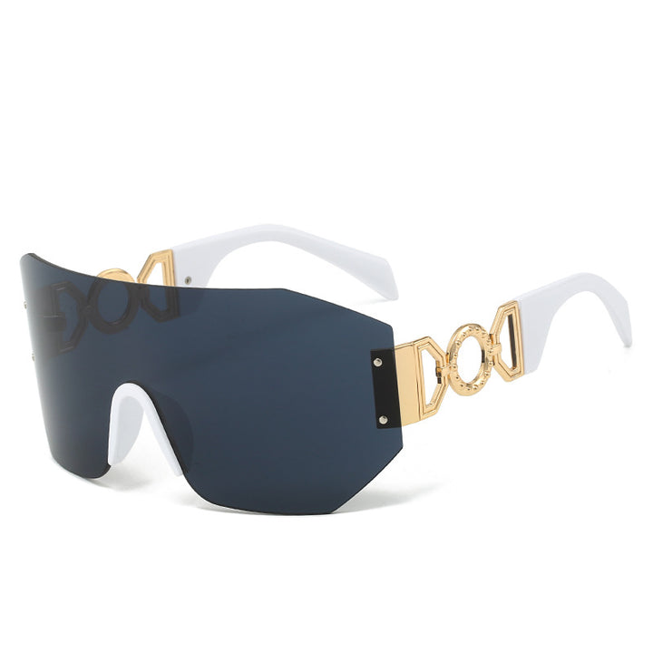 Fashion Statement Breitkrempige Schild Sonnenbrille Karnz
