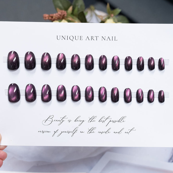 Glänzendes, langanhaltendes Press-On-Nagelset