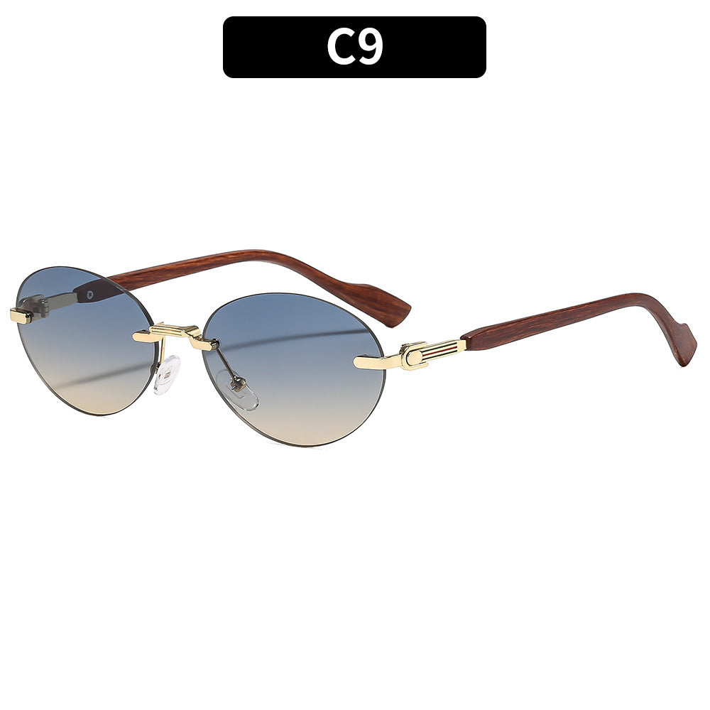 Elegante Übergroße Oval Sonnenbrille
