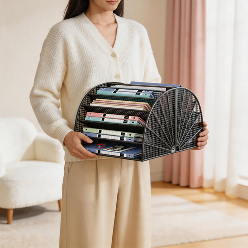 Multi-Tier Winkel Metallnetz Desktop Datei- und Ordnerorganisator