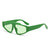 Damen futuristische Designer-Sonnenbrille mit markantem Rahmen Karnz