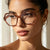 Damen modische Sonnenbrille mit hexagonalem Rahmen und UV-Schutz Karnz
