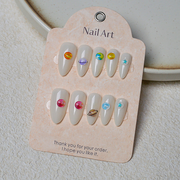Künstlerisches Press-On Nagelkunst Set Karnz