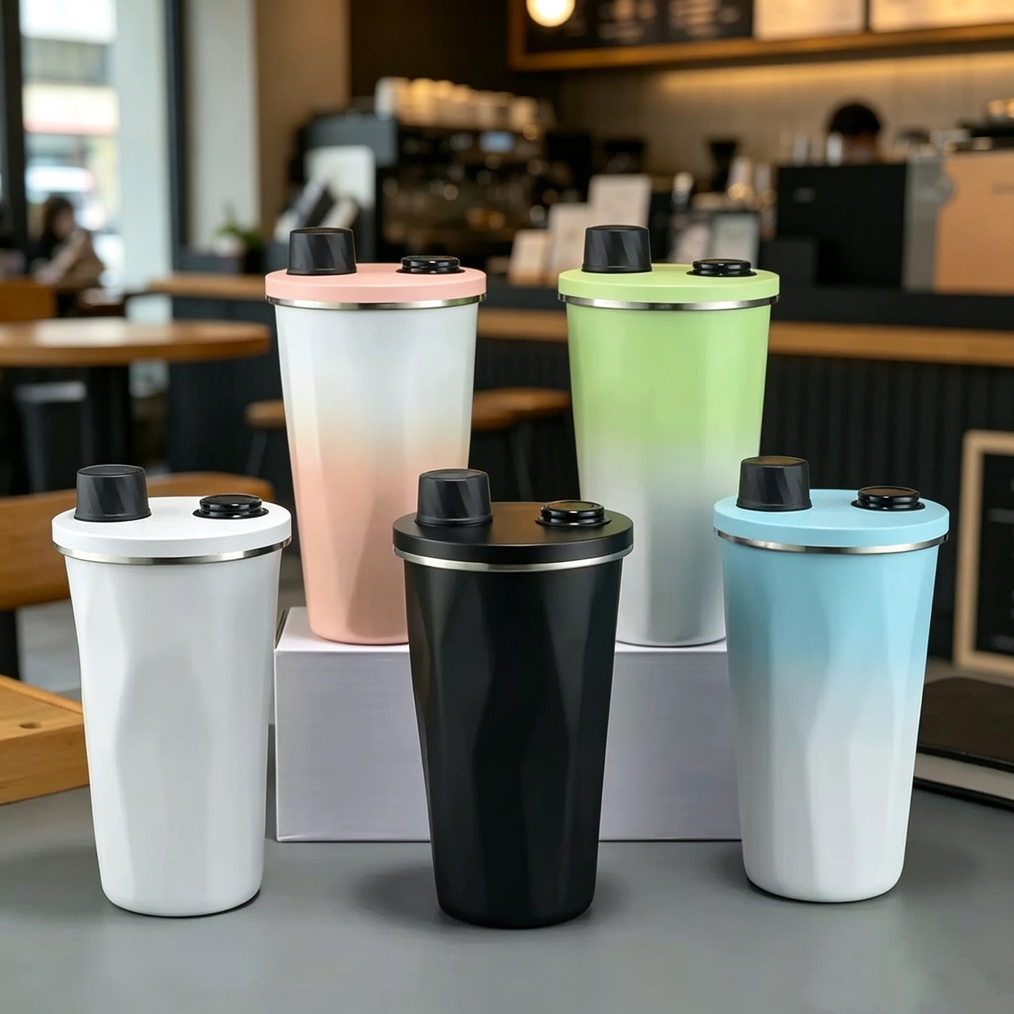 Damen isolierte Trinkflasche mit praktischem Druckverschluss Karnz