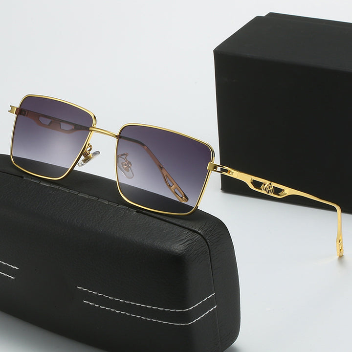 Damen Luxus Sonnenbrille mit markantem Geometrie-Rahmen und polarisierten Gläsern Karnz