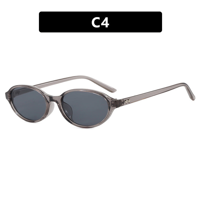 Damen modische Sonnenbrille mit ovalem Rahmen und UV-Schutz Karnz