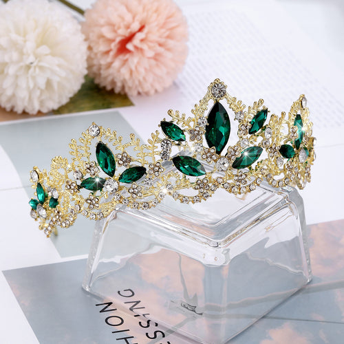 Damen Glamouröse Tiara mit funkelnden Kristallverzierungen Karnz