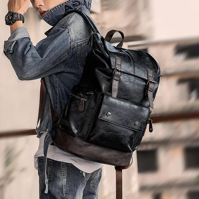 Strapazierfähiger und Eleganter Rucksack Aus Hochwertigem Kunstleder Karnz