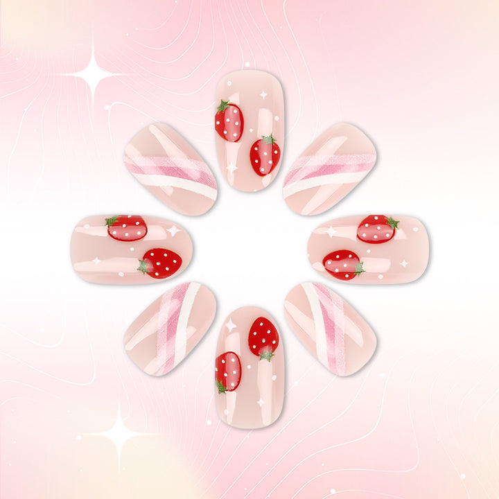 Erdbeer-Themen-Nagelkunst-Set Karnz