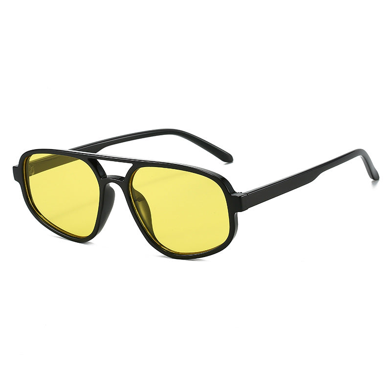 Damen modische Sonnenbrille mit breitem Gestell und UV-Schutz Karnz