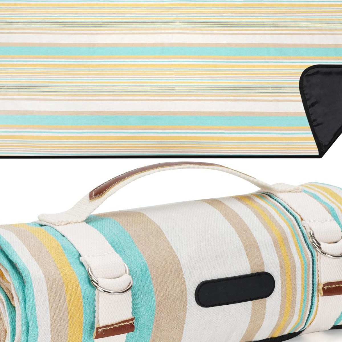Unisex Picknickdecke mit wasserabweisender Unterseite und Tragegriff Karnz