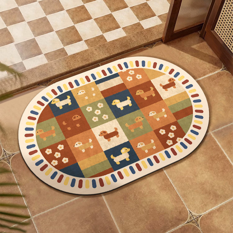 Buntes Patchwork-Design Bodenmatte Karnz