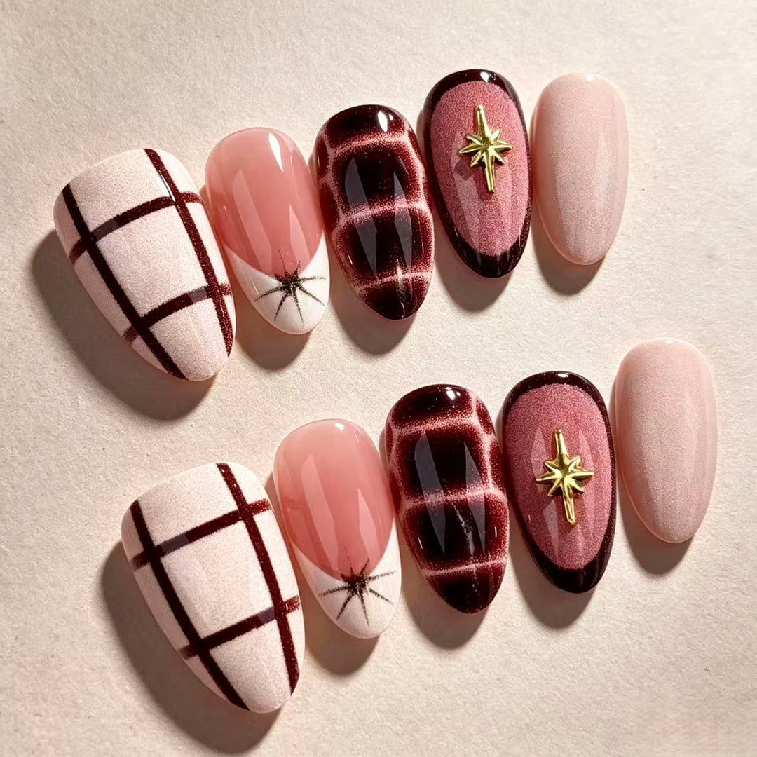 Creative Nail Design Press-On Set