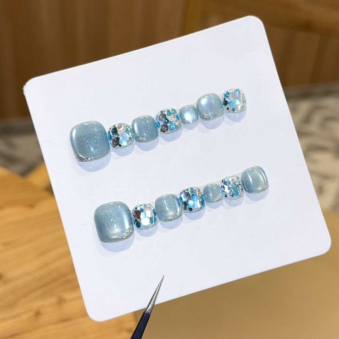 Glamouröse Kunstnägel Im Kühlen Glitzerdesign Karnz