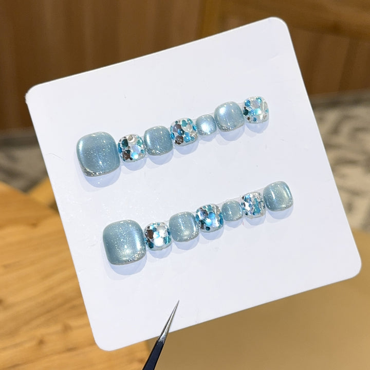 Glamouröse Kunstnägel Im Kühlen Glitzerdesign Karnz