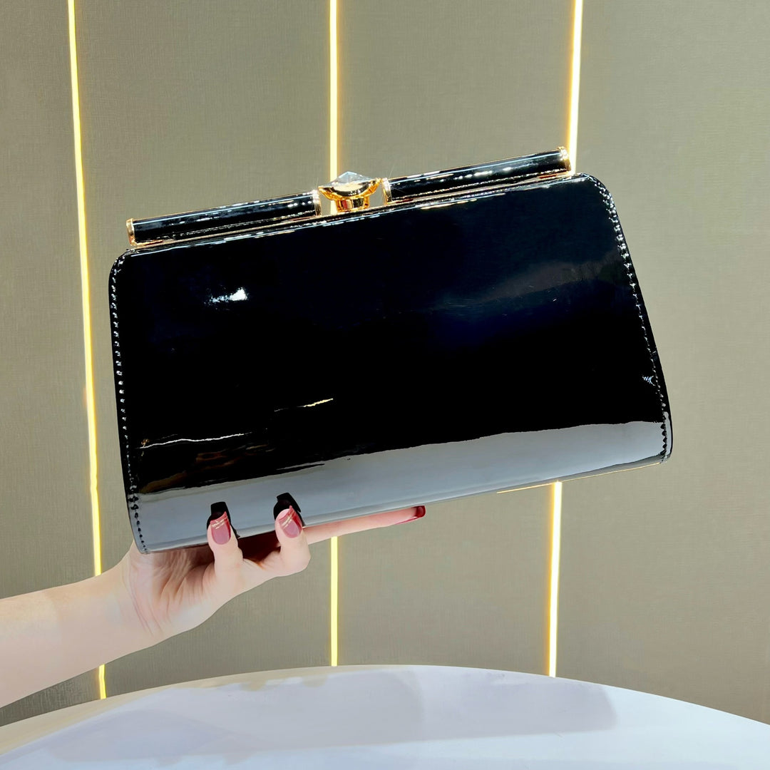 Elegante Patentleder Abend Clutch