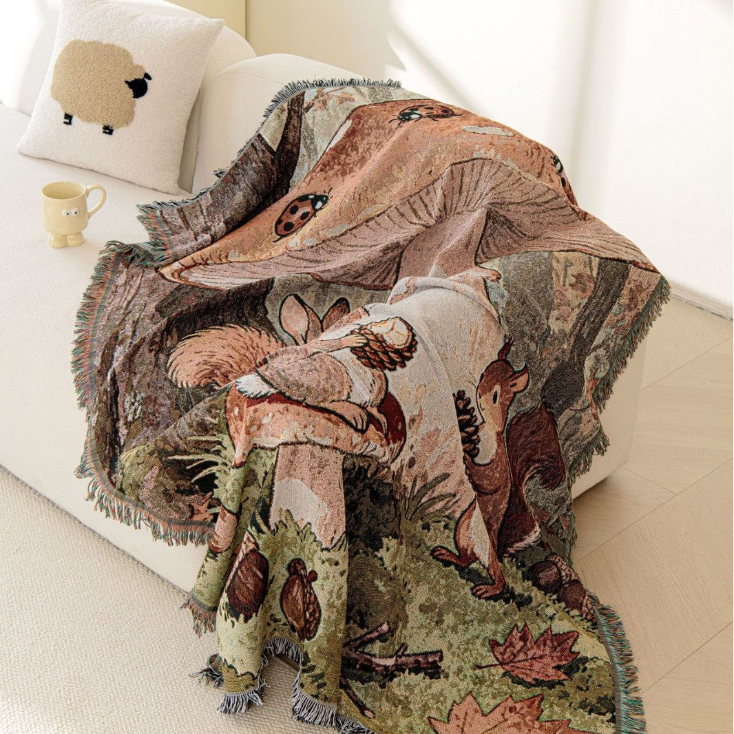 Natur-inspiriert gewebte Wurfdecke