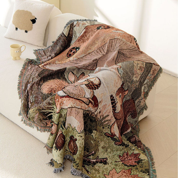 Natur-inspiriert gewebte Wurfdecke