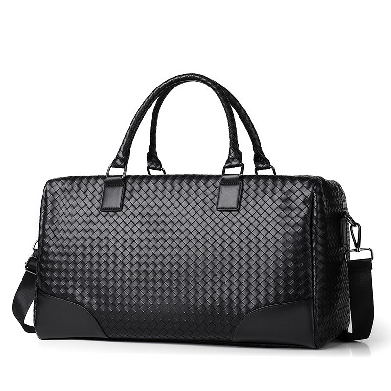 Woven Leather Travel Duffel Karnz
