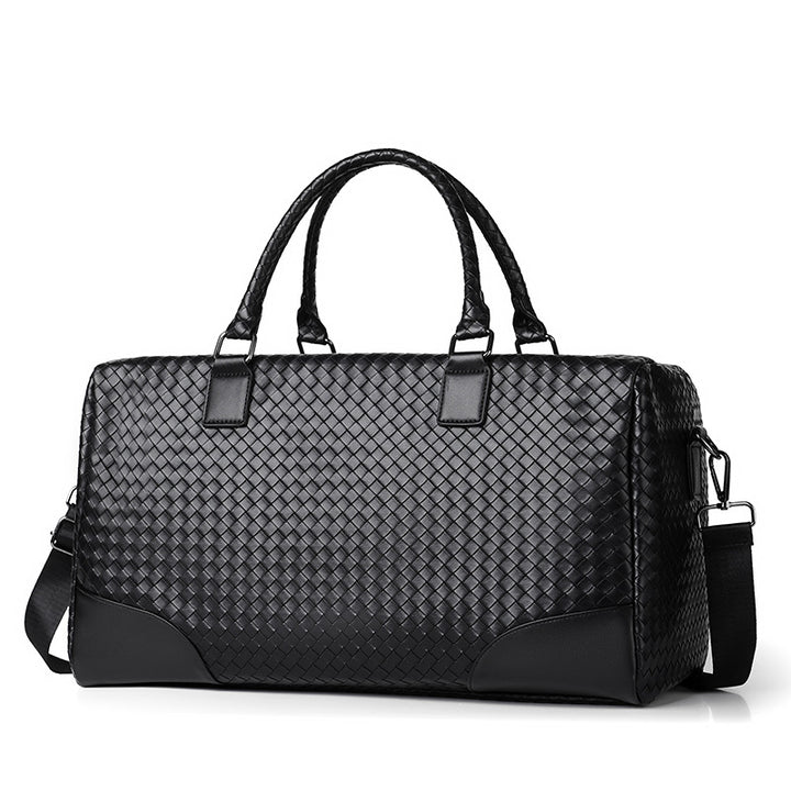 Woven Leather Travel Duffel Karnz