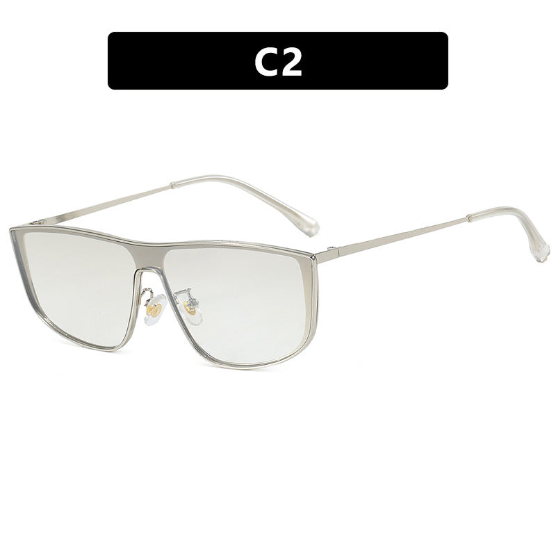 Damen elegante quadratische Sonnenbrille mit luxuriösem Metallrahmen Karnz