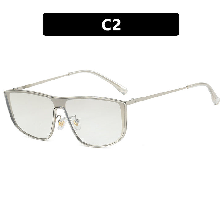 Damen elegante quadratische Sonnenbrille mit luxuriösem Metallrahmen Karnz