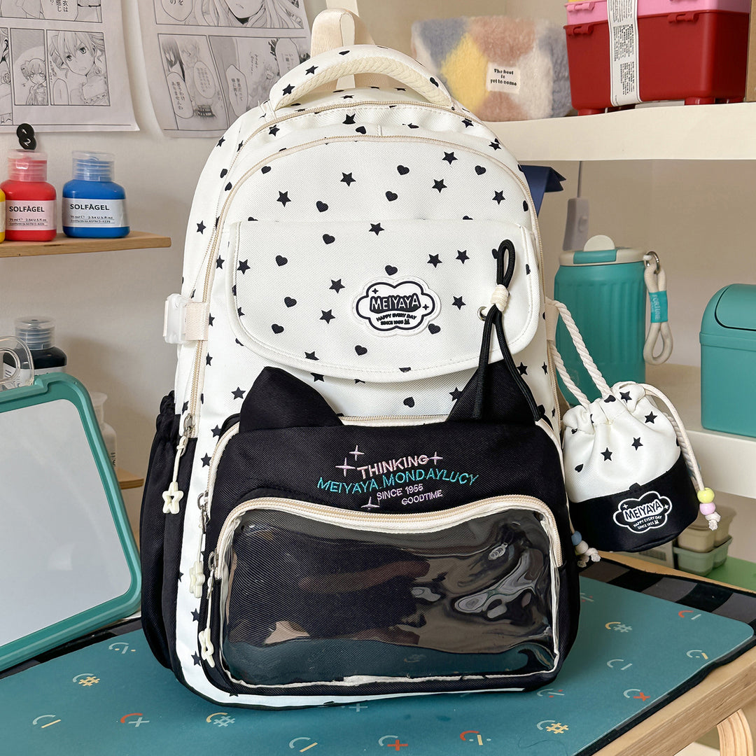 Stylische Wasserfeste Sternmuster Rucksack Karnz