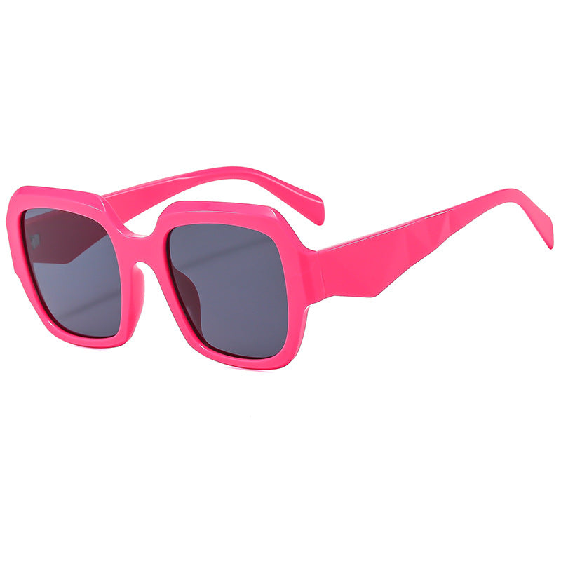 Damen Modische quadratische Sonnenbrille mit polygonalem Rahmen Karnz