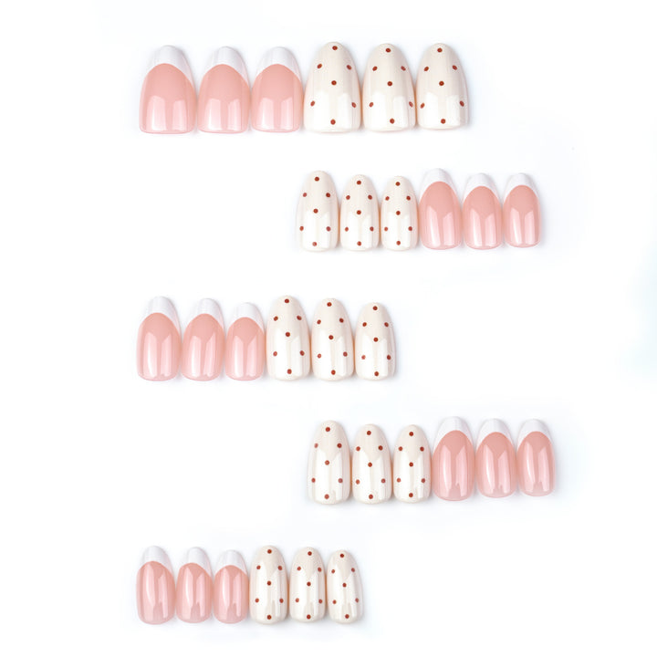 Elegante Spitz-Presse-Nagelkunst Karnz