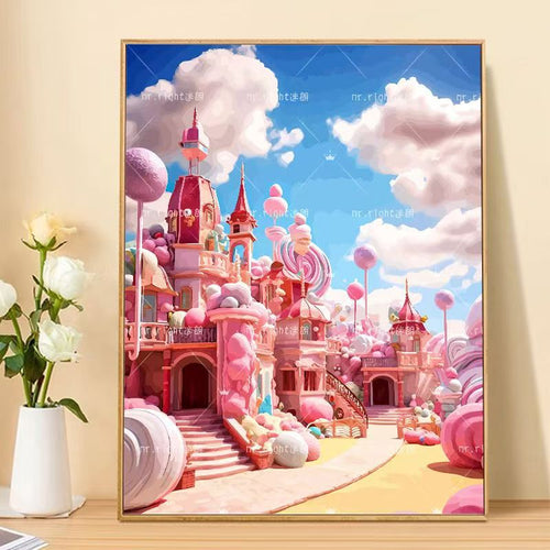 Skurrile Fantasy Landschaft Kunst Leinwand Karnz