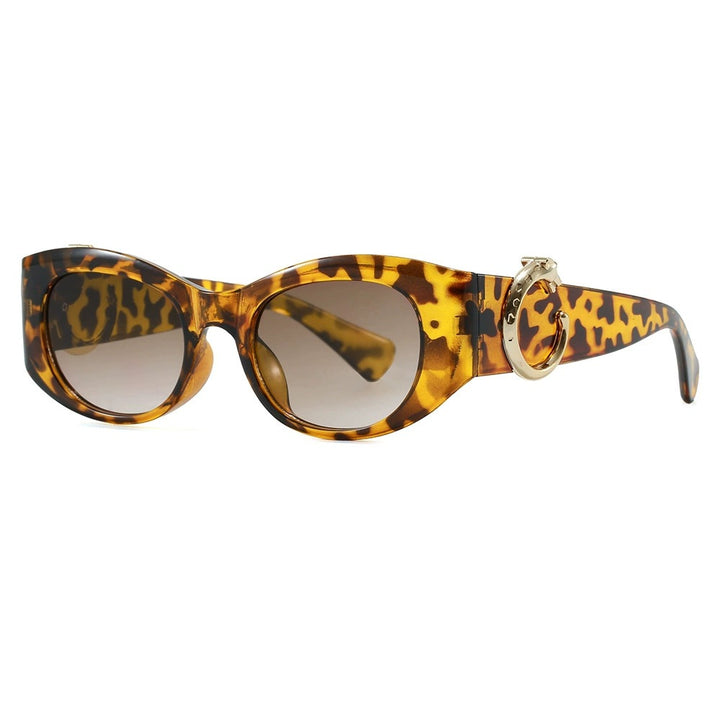 Damen elegante Cat-Eye Sonnenbrille mit goldenen Details Karnz