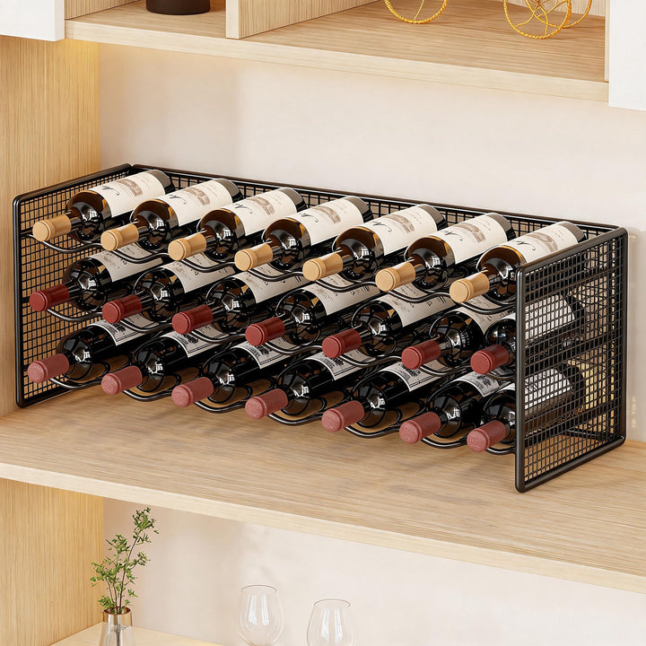Kompakter Tisch Metall Draht Weinflaschen Organizer