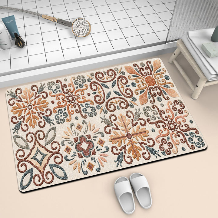 Künstlerische Mosaik-Badmatte Karnz