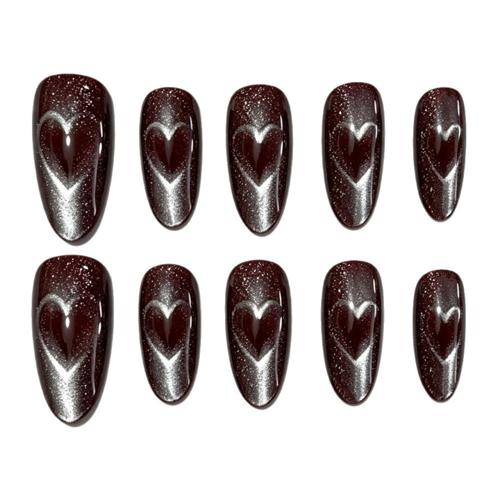Künstlerisches Herzdesign Nagelaufkleber Karnz