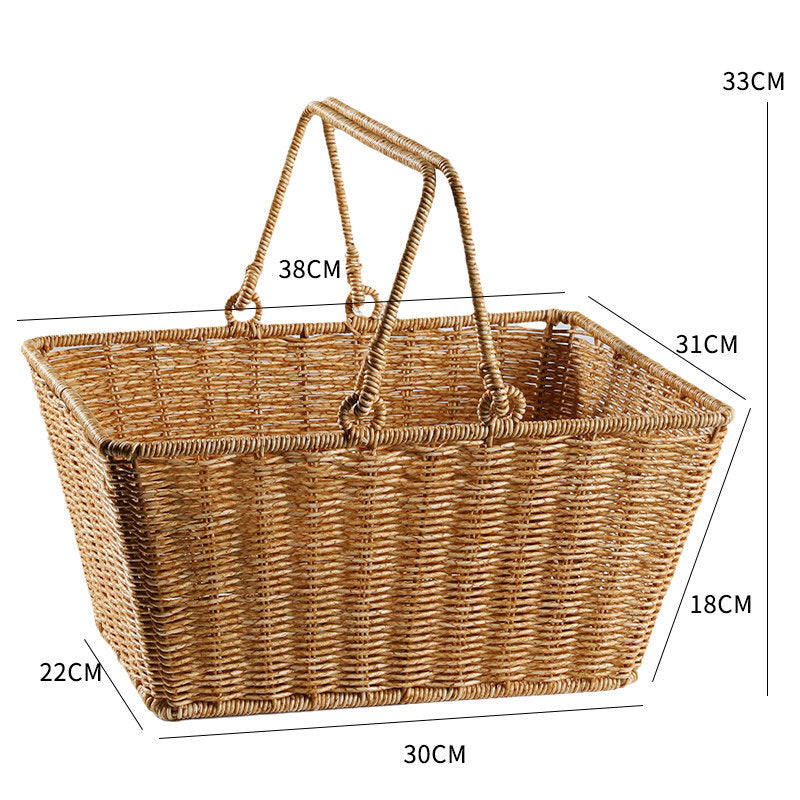 Unisex Handgefertigter Korb mit robusten Griffen Karnz