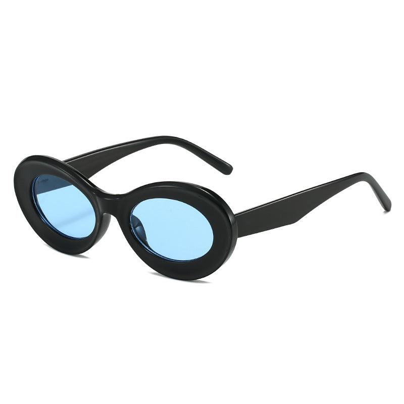 Damen modische Sonnenbrille im ovalen Design Karnz