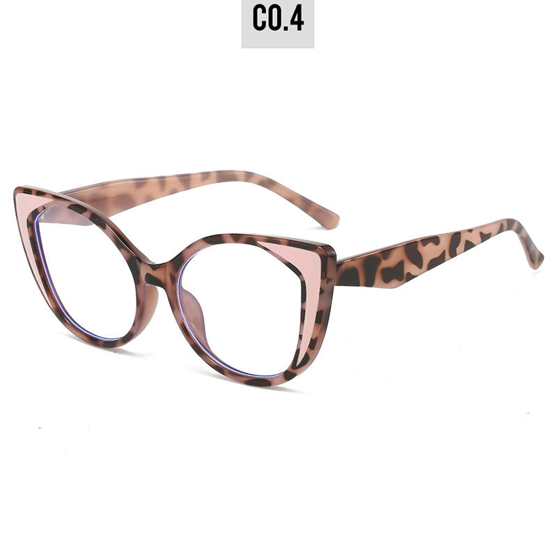 Damen Cat-Eye Brille mit floralem Design und verstellbarem Nasensteg Karnz