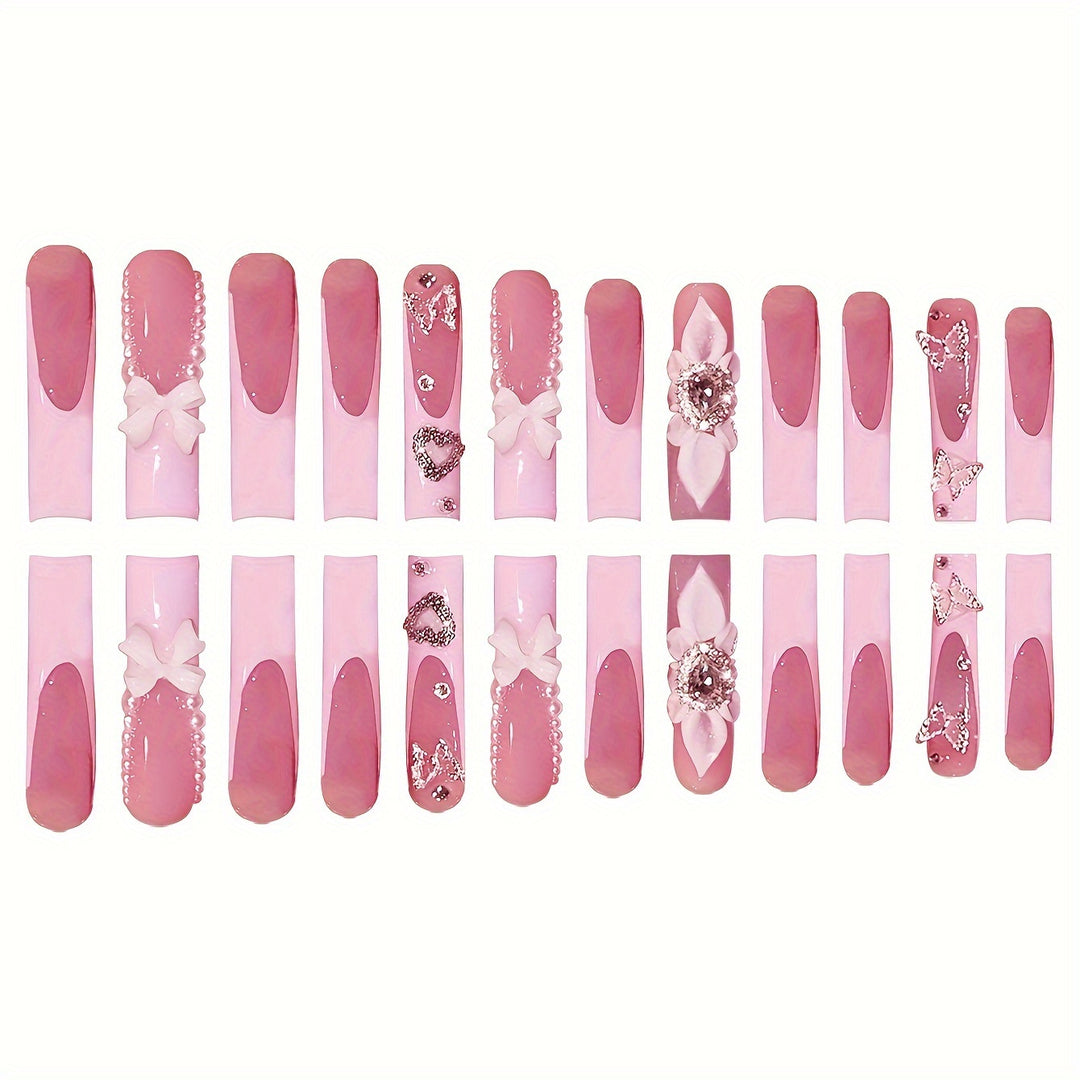 Dekorativer Press-On Nagelset Karnz