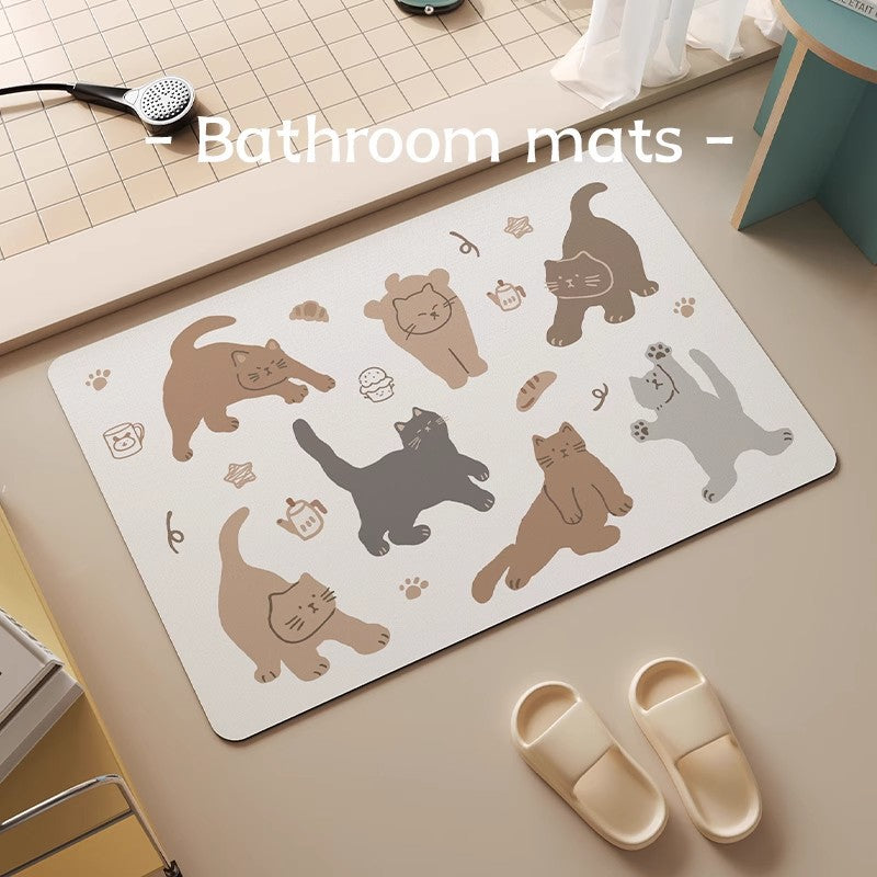 Verspielt Katzen-Themen Badezimmermatte
