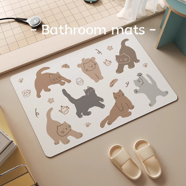 Verspielt Katzen-Themen Badezimmermatte