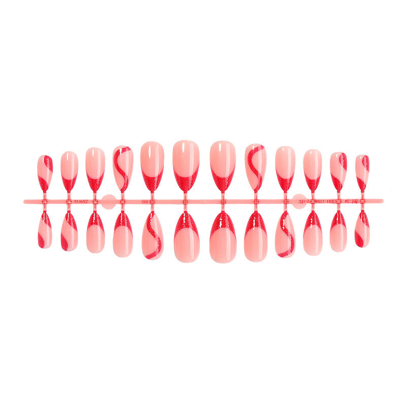 Stylisches French Tip Press-On Nails Set Karnz