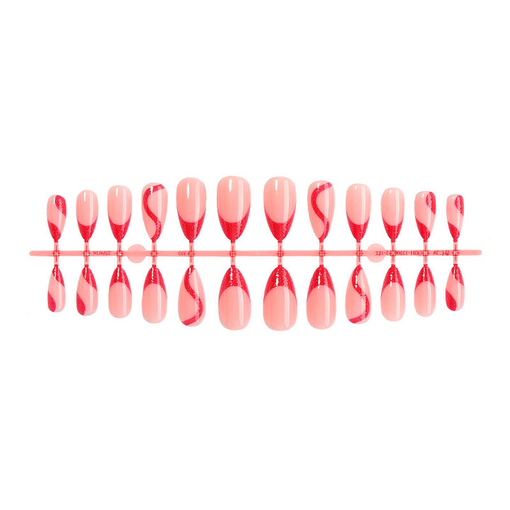 Stylisches French Tip Press-On Nails Set Karnz