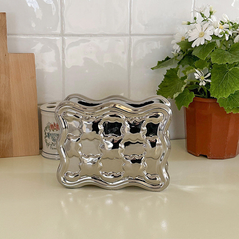 Dekorativer Edelstahl Taschentuchboxhalter