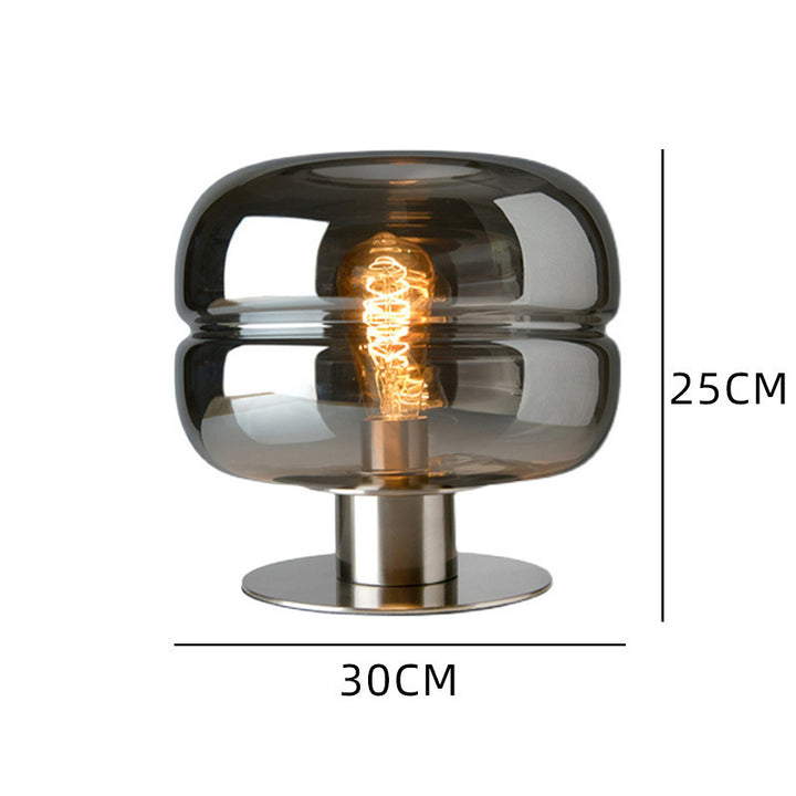 Moderne Tischlampe mit Kristallglas-Schirm