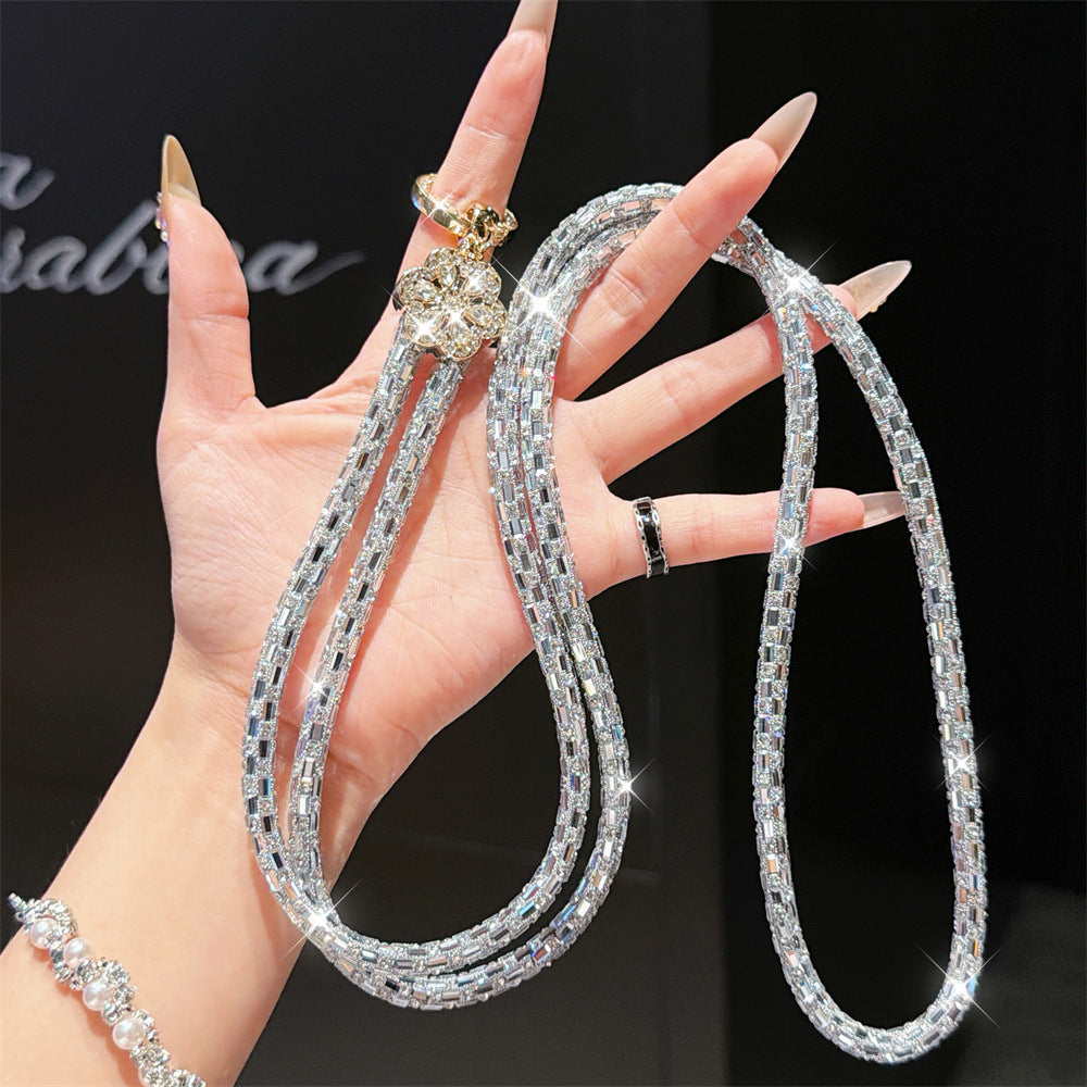 Funkelnde Kristall Charm Brillenband Karnz