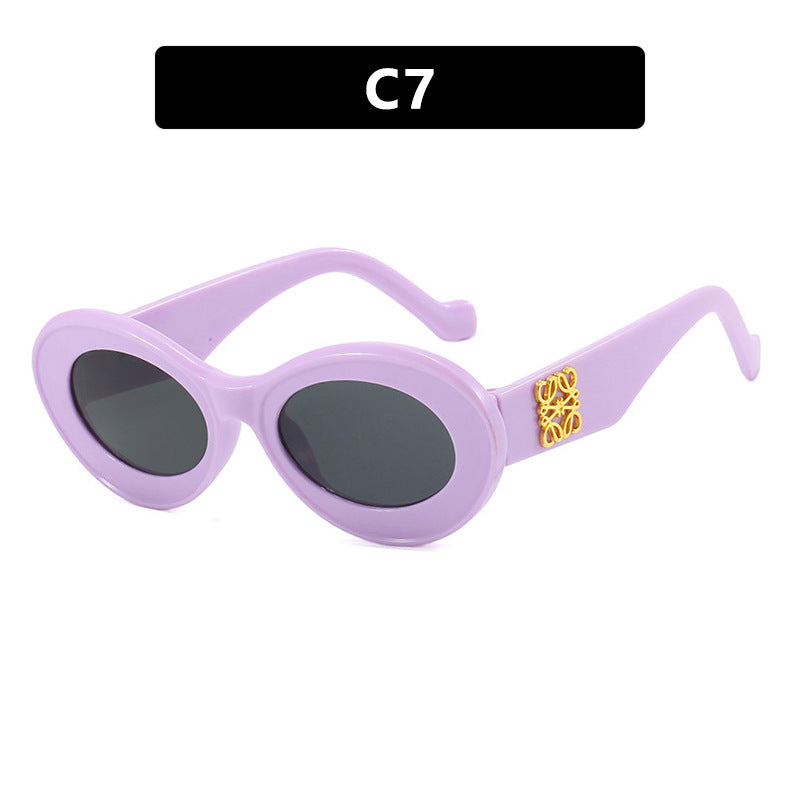 Damen elegante geschwungene Sonnenbrille Karnz