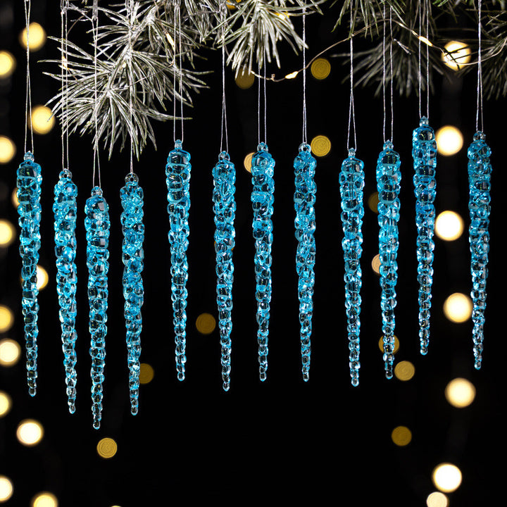 Dekorative Weihnachtsbaumanhänger in Eiszapfen-Form Karnz