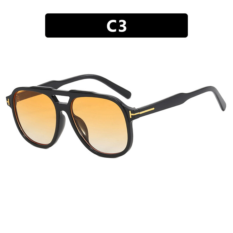 Damen modische Sonnenbrille mit polygonalem Rahmen und schützenden Gläsern Karnz